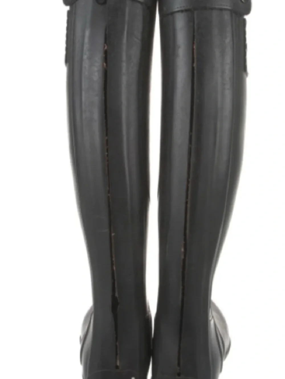 Burberry Black Knee High Riding Style Rain Boots - Size 37